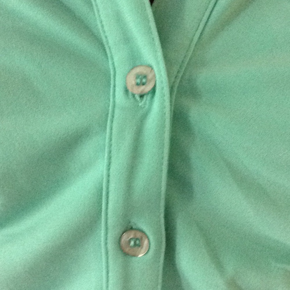 Sale 3/15 Cute work top turquoise - Picture 3 of 4